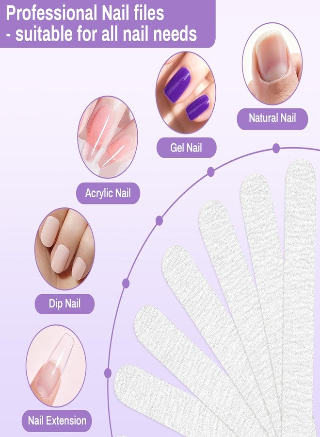 RAQEHO 14 Nail Files 100/180 Grit - Double Sided Emery Boards Nail Filer Limas Para UñAs AcríLicas Profesional Fingernail Acrylic Nails Shaper Extension Gel Removal Manicure Salon At Home Art Supplies - Image 5